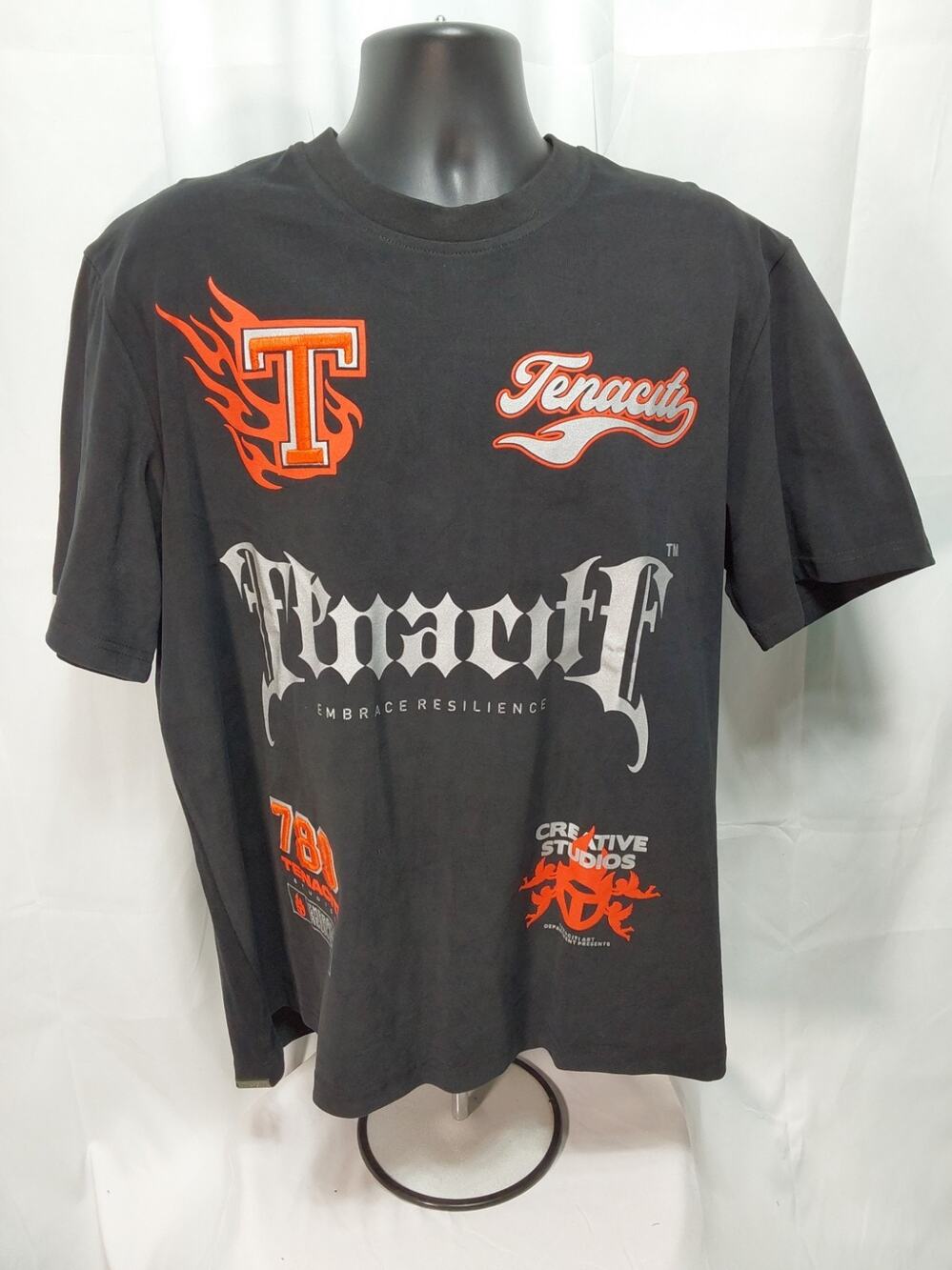 Tenaciti Studios XXL Black "Embrace Resilience" Heavyweight T-Shirt #M187